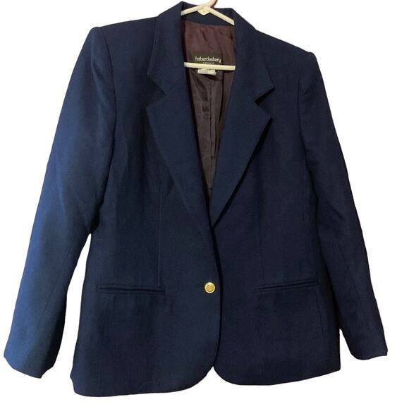 Haberdashery Size 10 Wool Blend Blazer Navy Blue - Picture 1 of 12